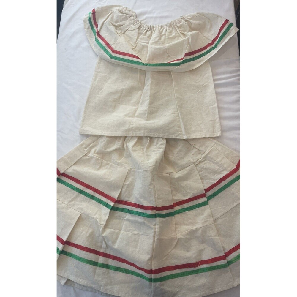 Traditional Girls Mexican Skirt set dress Cinco de Mayo